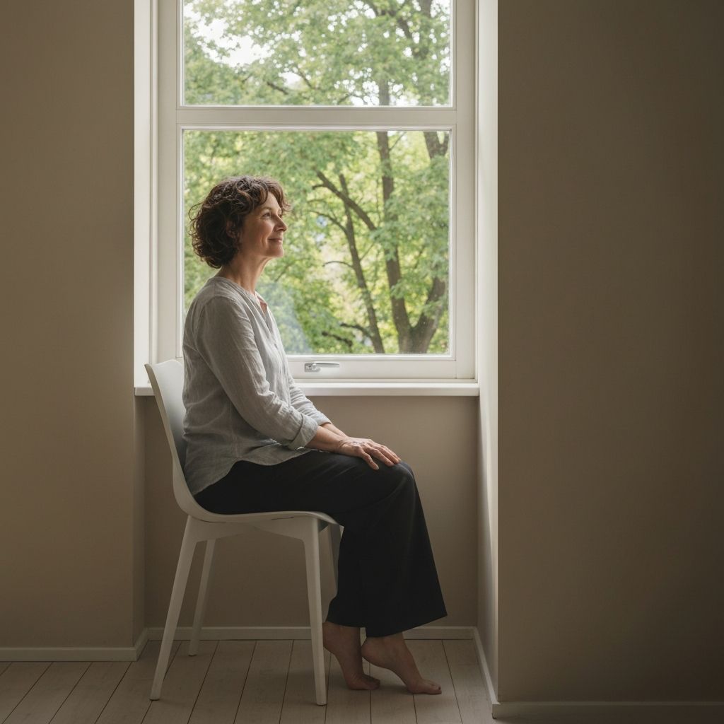 Entspannter Blick aus dem Fenster